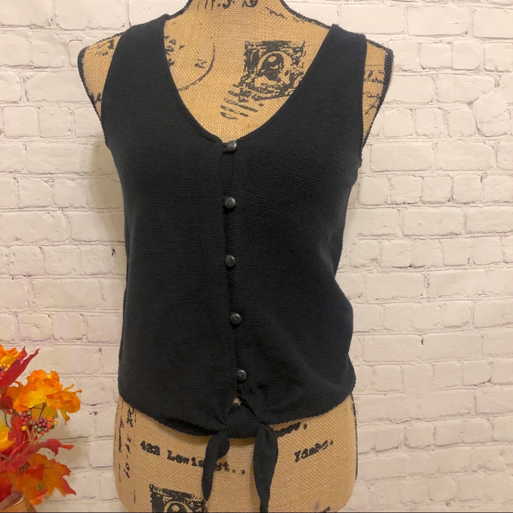 Madewell Texture & Thread Tie Button Front Tank - image 3